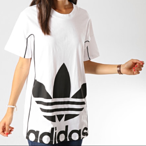 adidas Tops - Adidas long oversized trefoil tee shirt NWT
